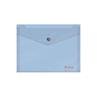 Dohe Sobre Portadocumentos A5 - Cierre de Broche - Polipropileno Translucido 150 Micras - Color Azul