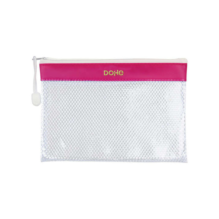 Dohe Bolsa Cremallera PVC - 24x17.5mm - Resistente al Agua - Ideal para Documentos A5