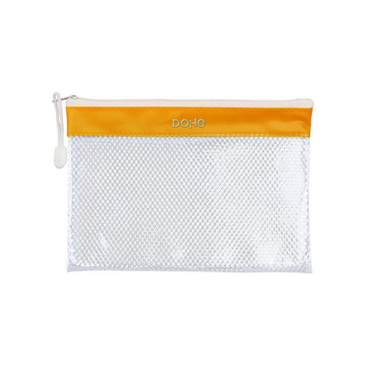 Dohe Bolsa Cremallera PVC - 24x17.5mm - Resistente al Agua - Ideal para Documentos A5