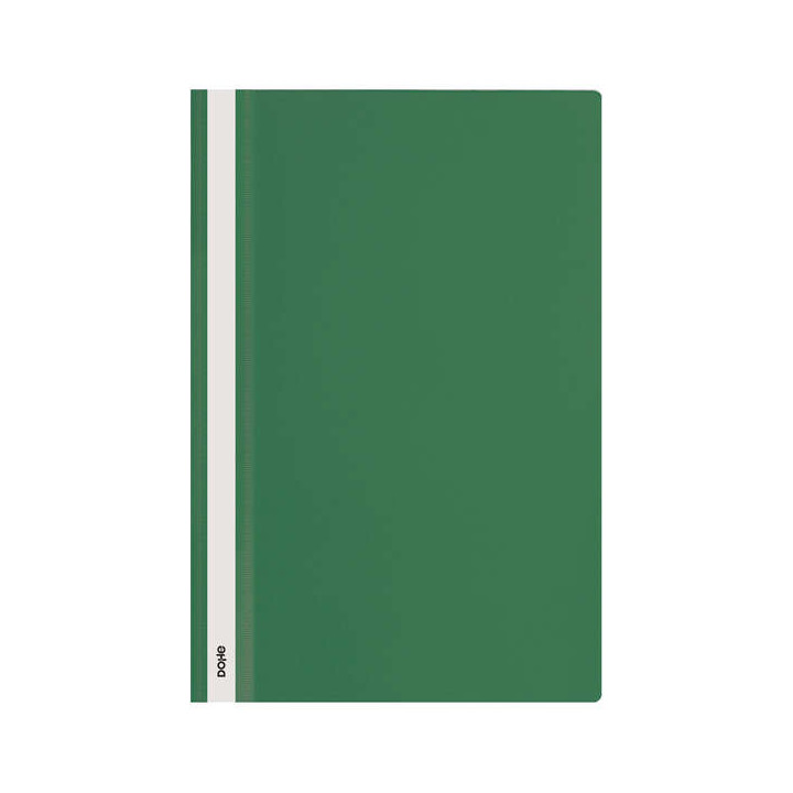 Dohe Dosier con Fastener de Polipropileno - Tamaño Folio - Cubierta Transparente y Trasera Opaca - Ideal para Organizar Docume