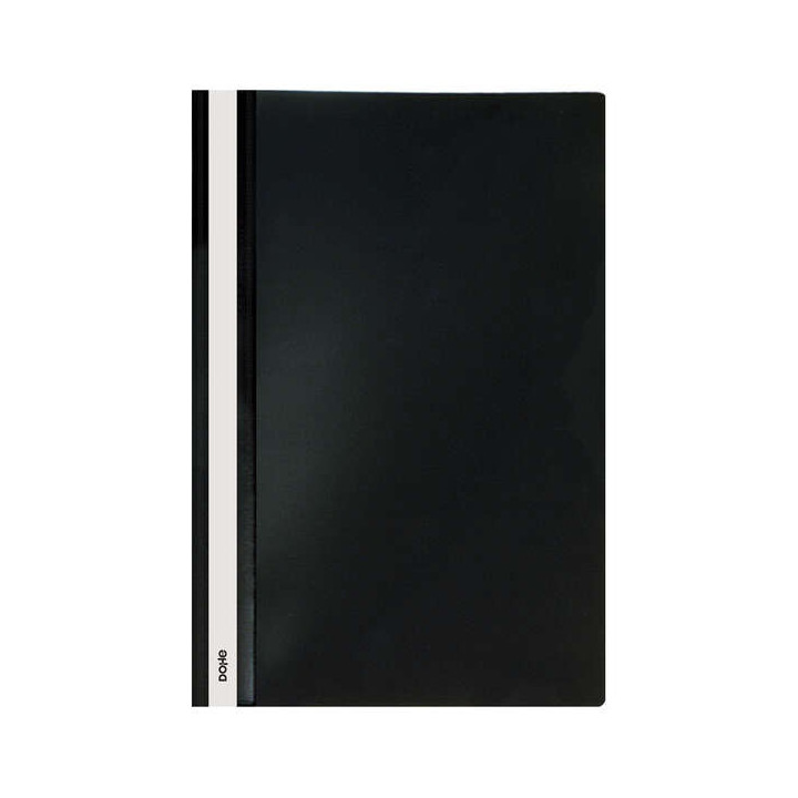 Dohe Dosier con Fastener de Polipropileno - Tamaño Folio - Cubierta Transparente y Trasera Opaca - Ideal para Organizar Docume