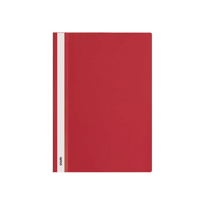 Dohe Dosier con Fastener de Polipropileno - Tamaño A4 - Cubierta Transparente y Trasera Opaca - Ideal para Organizar Documento