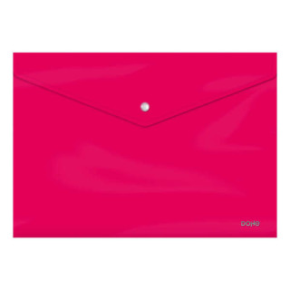 Dohe Sobre Portadocumentos Folio - Cierre de Broche - Polipropileno Cristal Opaco 200 Micras - Color Fucsia
