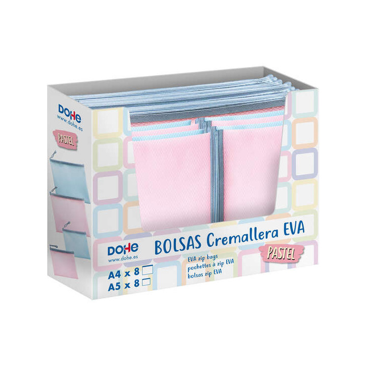 Dohe Expositor de 16 Bolsas Cremallera Eva
