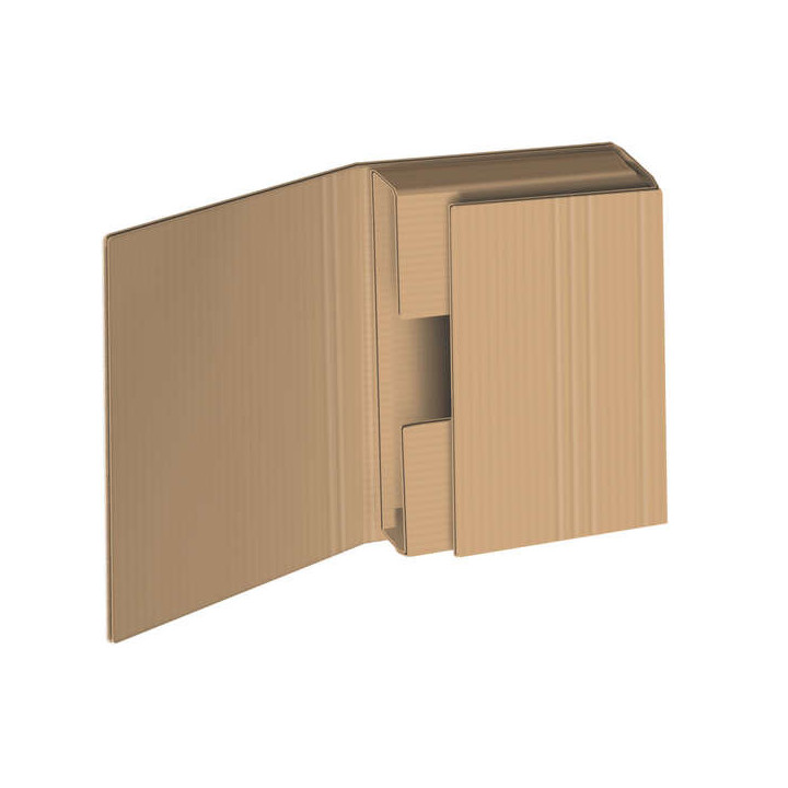 Dohe Estuche de Envio Automontable de Embalaje - Carton Marron de Canal - Solapas Ajustables - Multiples Pliegues para Adaptar