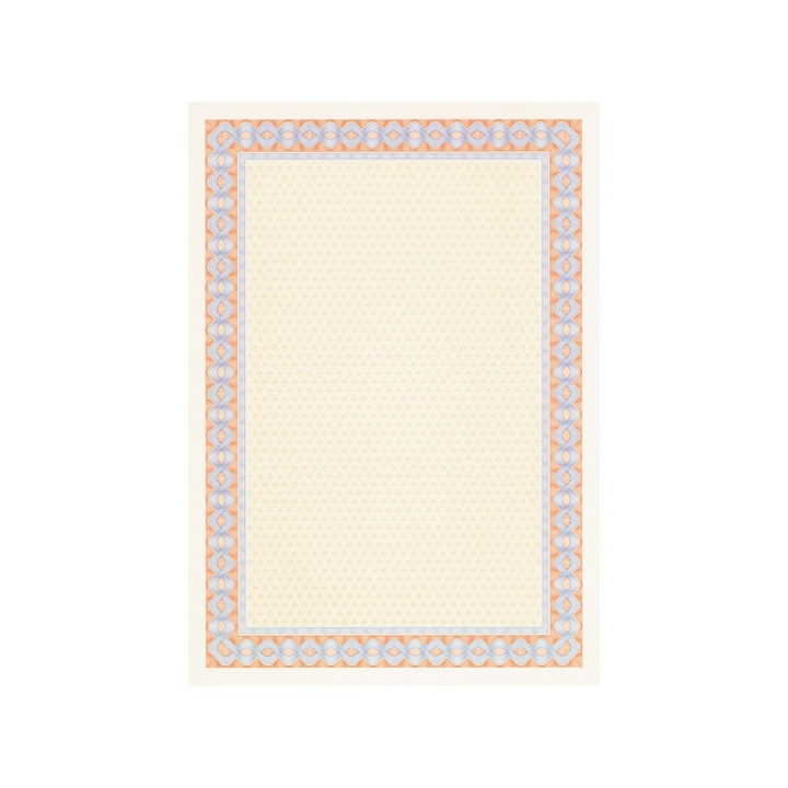 Apli Pack de 70 Hojas de Papel Certificado - Diseño Helico en el Marco - 115gr - Compatible con Impresoras Inkjet