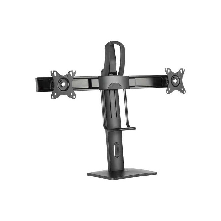 Aisens Soporte de Mesa PRO Contrapeso Giratorio e Inclinable para 2 Monitores (17"-27") - Color Negro