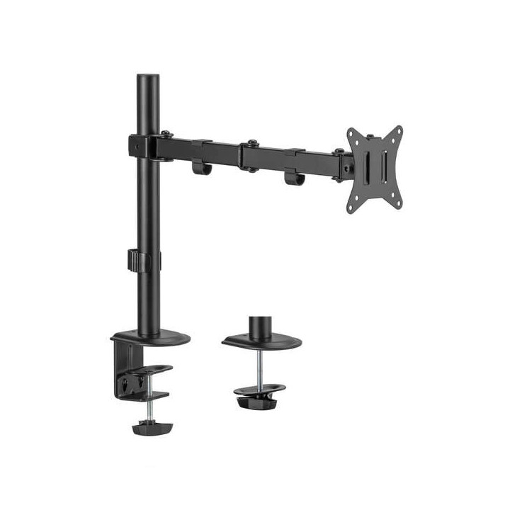 Aisens Soporte de Mesa ECO Giratorio e Inclinable para Monitor/TV 9kg (3 Pivotes - 1 Brazo) de 17-32 - Color Negro