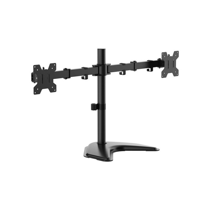 Aisens Soporte de Mesa con Peana Eco Giratorio e Inclinable para Monitor/TV 10Kg (3 Pivotes - 2 Brazos) de 17-32" - Color Negro