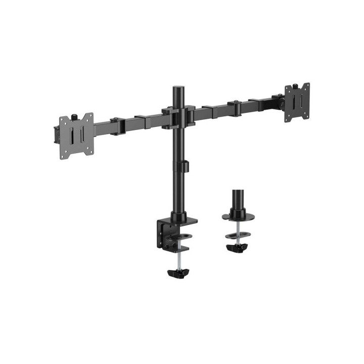 Aisens Soporte de Mesa Eco Giratorio e Inclinable para Monitor/TV 20Kg (3 Pivotes - 2 Brazos) de 17-35" - Color Negro