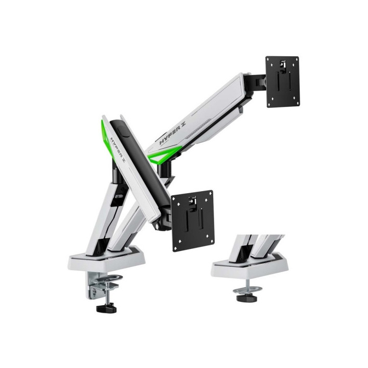 Aisens Soporte de Mesa Gaming Contrapeso Giratorio e Inclinable Para Monitor-TV 16kg - 3 Pivotes - 2 Brazos - 17"-38" - Color B