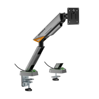 Aisens Soporte de Mesa RGB Gaming Contrapeso Giratorio e Inclinable Para Monitor-TV 16kg -3 Pivotes - 1 Brazo - 17"-49" - Color