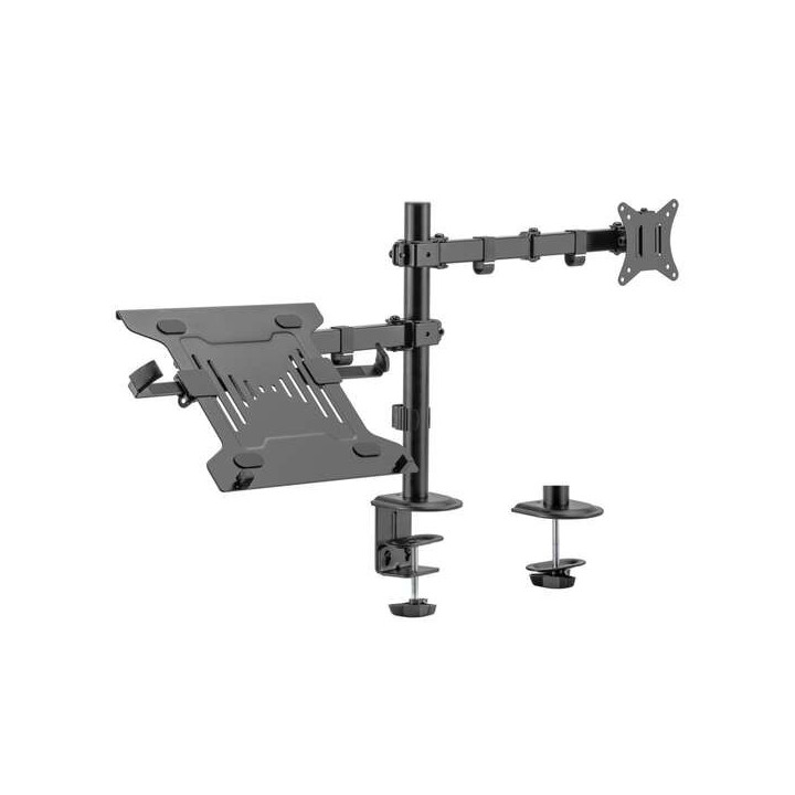 Aisens Soporte de Mesa Giratorio e Inclinable para Portatil y Monitor/TV 9Kg de 17-32" - Color Negro