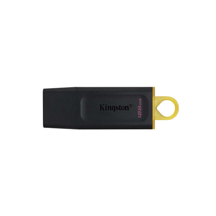 Kingston DataTraveler Exodia Memoria USB 128GB - USB 3.2 Gen 1 - Con Tapa - Enganche para Llavero - Color Negro (Pendrive)