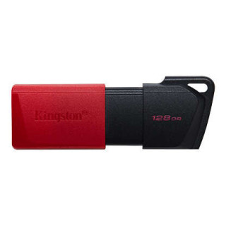 Kingston DataTraveler Exodia M Memoria USB 128GB - USB 3.2 Gen 1 - Capuchon Movil - Enganche para Llavero - Color Negro/Rojo(Pe