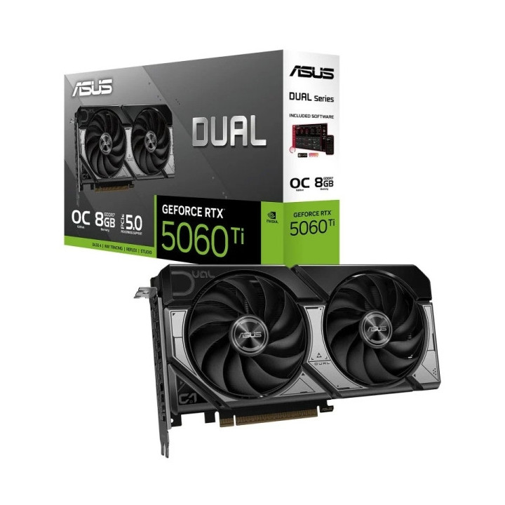 Asus GeForce RTX 5060 Ti Dual OC Tarjeta Grafica 8GB GDDR7 Reflex 2 RTX AI DLSS4