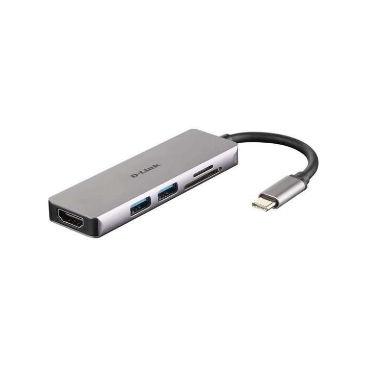 D-Link Hub USB-C 5 en 1 Lector SD