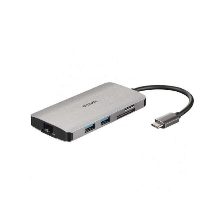 D-Link Hub USB-C 8 en 1 Lector SD