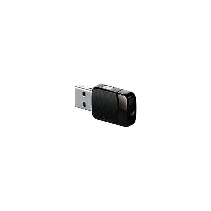 D-Link Adaptador USB WiFi Inalambrico AC600 - Hasta 433Mbps - MU-MIMO - WPS