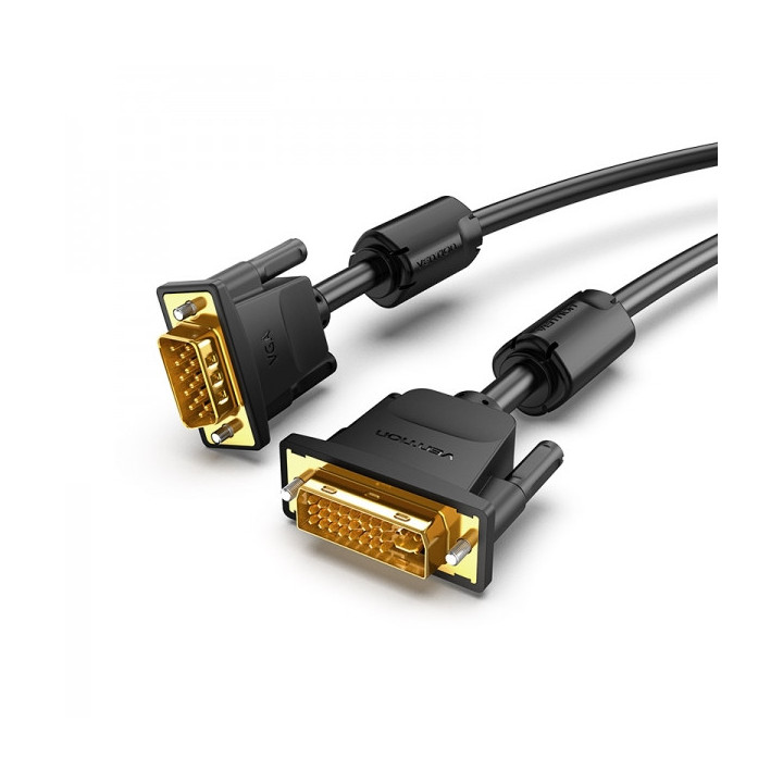 Vention Conversor DVI Macho a VGA Macho - 1m - Color Negro