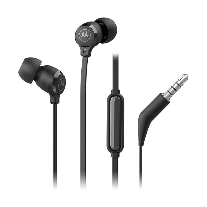 Motorola Earbuds 3-S Auriculares con Microfono - Conexion Jack 3.5mm - Color Negro