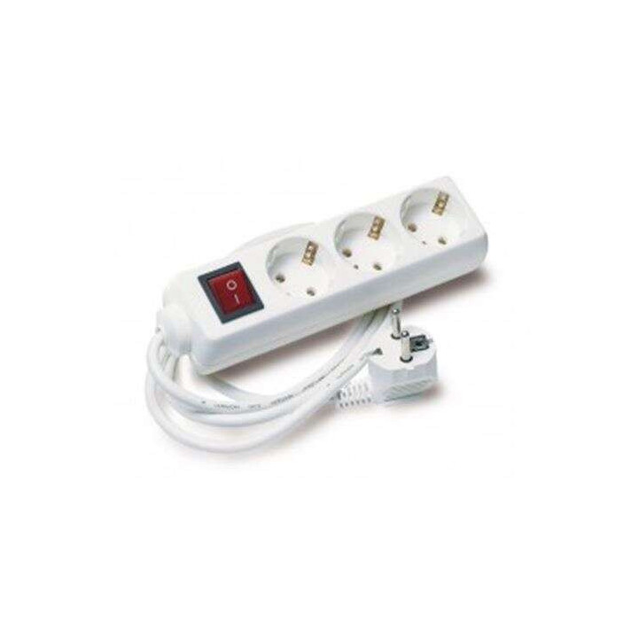 Elbat Regleta Alimentacion - 3x Schukos - Interruptor On/Off - Cable de 1.50m