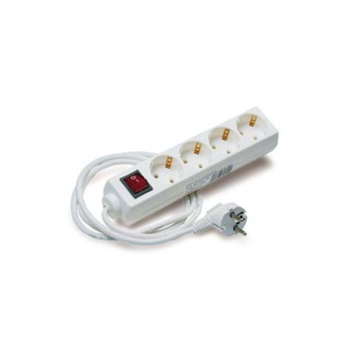 Elbat Regleta Alimentacion - 4x Schukos - Interruptor On/Off - Cable de 1.50m