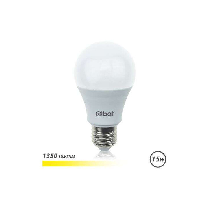 Elbat Bombilla LED A60 15W E27 1350lm - 3000K Luz Calida