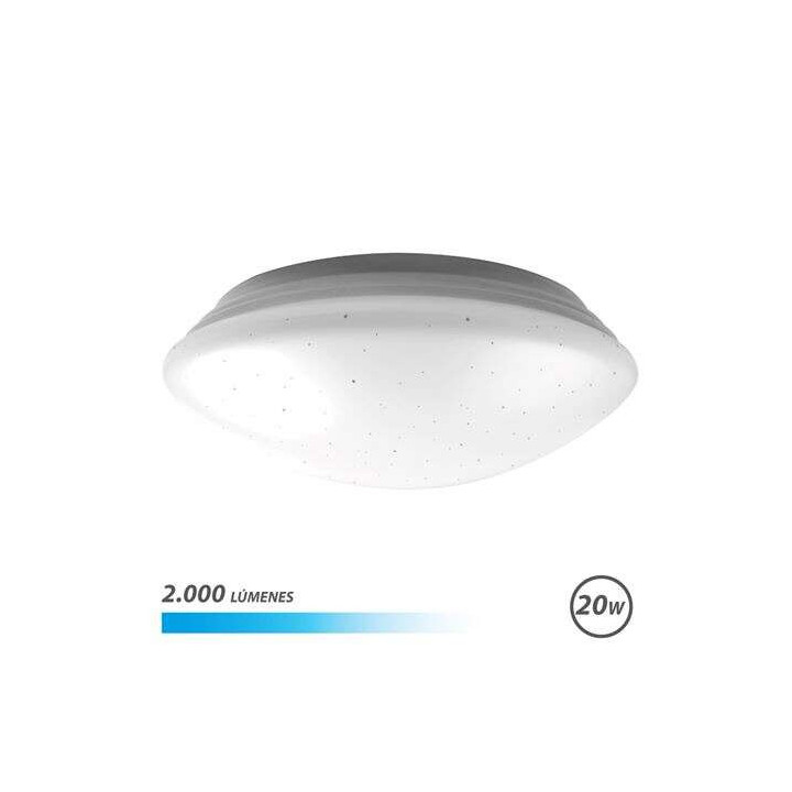 Elbat Serie Saturno Aplique Redondo de Techo LED 20W 2000lm - 6500K Luz Fria - Diametro 28cm