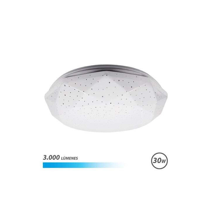 Elbat Serie Neptuno Aplique de Techo LED 30W 3000lm - 6500K Luz Fria - Diametro 28cm
