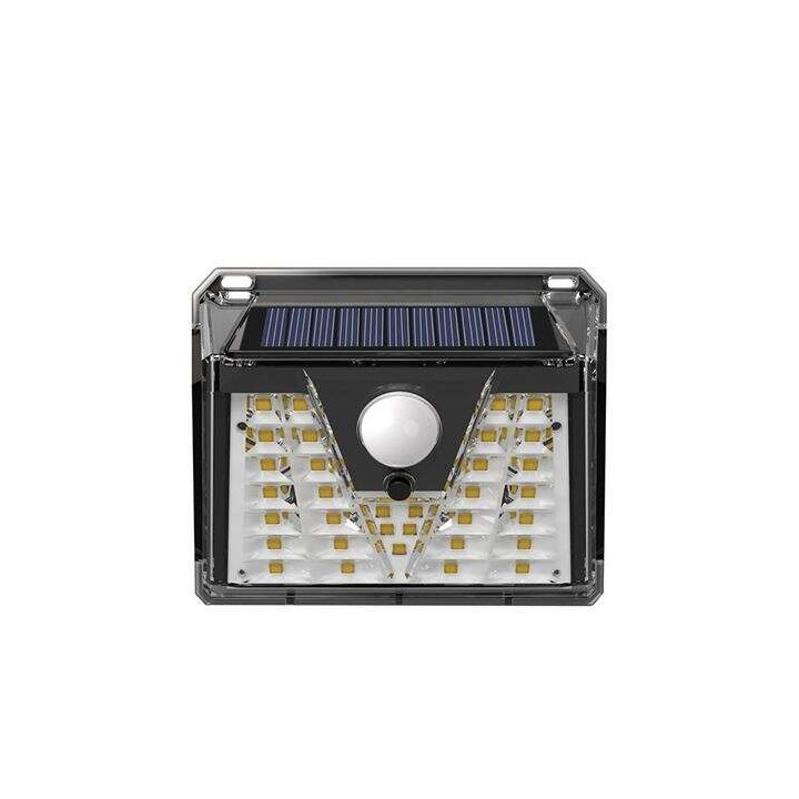 Elbat Aplique Led Solar - 150LM - Luz Fria 6500K - Sensor de Movimiento - Bateria 1200mAh