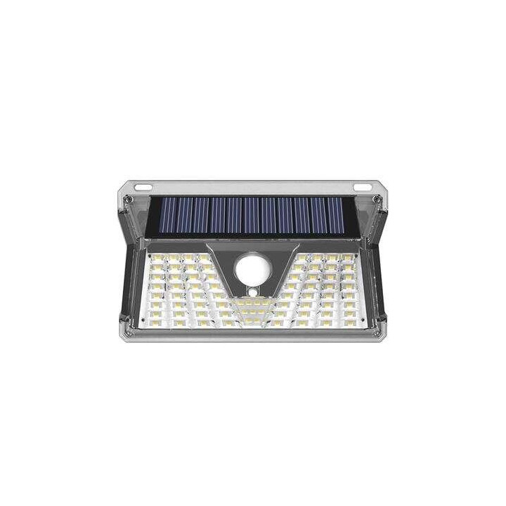 Elbat Aplique Led Solar - 260LM - Luz Fria 6500K - Sensor de Movimiento - Bateria 1200mAh