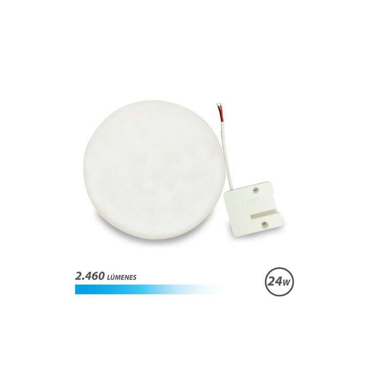 Elbat Aplique Redondo de Techo con Base Fija LED 24W 2460lm - 6500K Luz Fria - Diametro 18cm