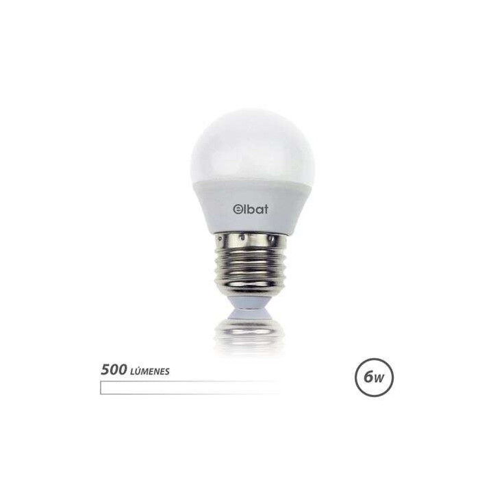 Elbat Bombilla LED G45 - 6W - 500lm - E27 - Luz Blanca