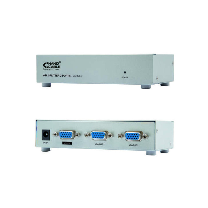 Nanocable Duplicador SVGA para 2 Monitores con Alimentacion