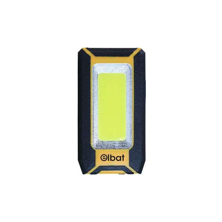 Elbat Linterna LED Recargable - Gancho e Iman - Cob 8W 500LM - Color Negro
