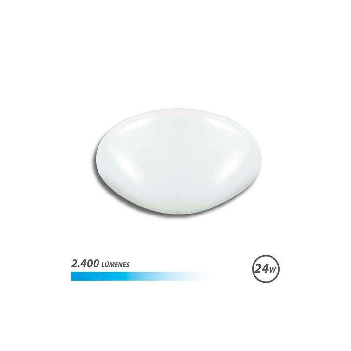 Elbat Lampara LED de Techo - Potencia: 24W - Lumenes: 2400 - Luz Fria: 6500K - Ac 175-265V - Diametro: 35cm - Angulo: 180º - 3
