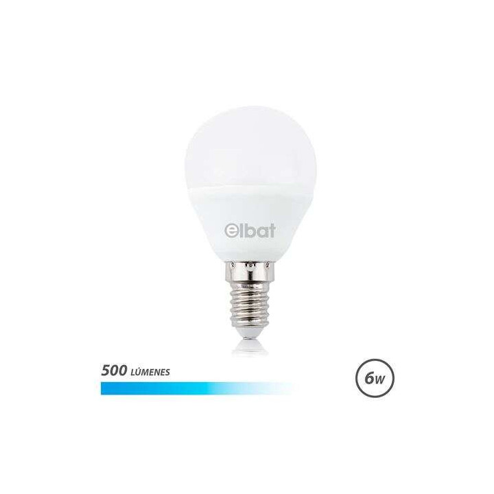 Elbat Bombilla LED G45 - 6W - 500Lm - E14 - Luz Blanca