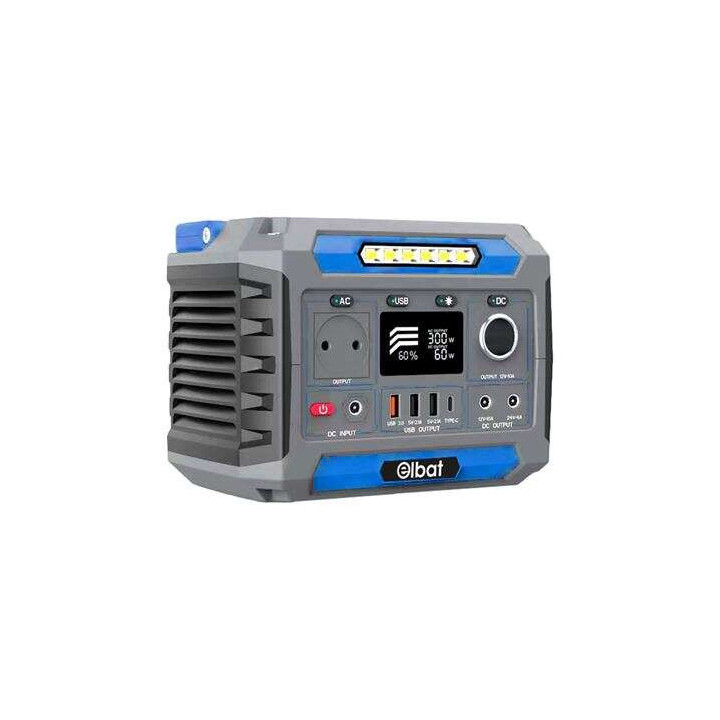 Elbat Generador de Energia Portatil - 300W - Bateria de Litio 78.000Mah - Display LED - Carga Solar - Accesorios Incluidos - Pu