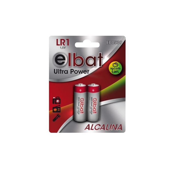 Elbat Pack 2 Pilas Alcalinas LR1 - Color Varios