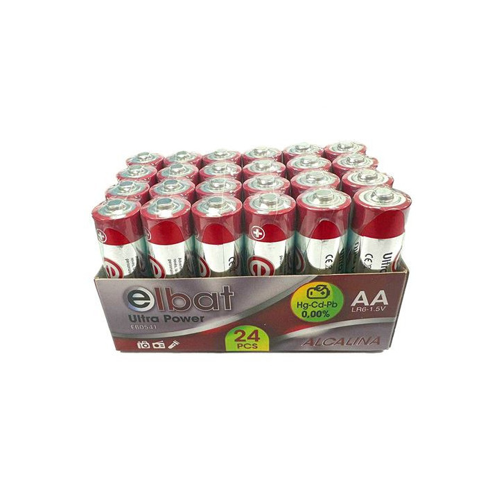 Elbat Pack 24 Pcs Pilas Alcalinas LR6/AA - Color Varios