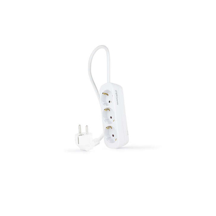 Nanocable Regleta 3 Tomas - 1.4m - Color Blanco