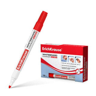 Erichkrause W-500 Rotulador para Pizarra Blanca - Punta en Forma de Bala - Trazo de 0.8 a 2.5mm - Tinta a Base de Alcohol - Col