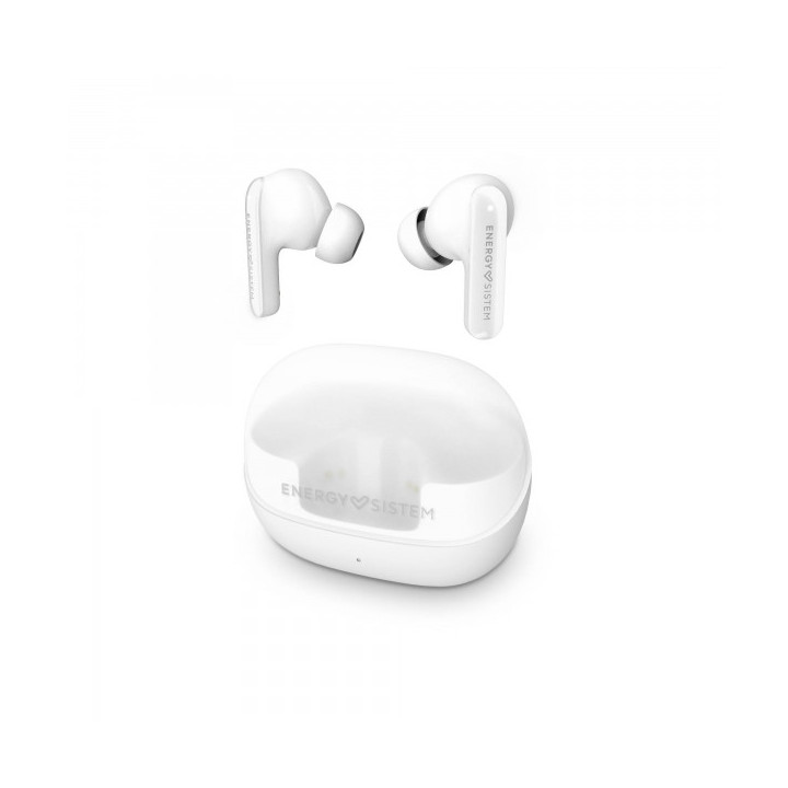 Energy Sistem Auriculares ANC -30dB - Quad Mic - Bluetooth 5.4 - 25h Autonomia - IPX4 - Plastico Reciclado - Color Blanco