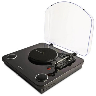 Energy Sistem BlackSpin Tocadiscos Bluetooth con Altavoces 10W - Funcion Auto-Stop - Grabacion USB - Compatible con 33/45/78 RP