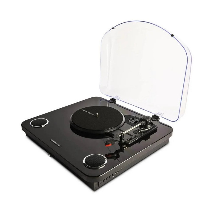 Energy Sistem BlackSpin Tocadiscos Bluetooth con Altavoces 10W - Funcion Auto-Stop - Grabacion USB - Compatible con 33/45/78 RP