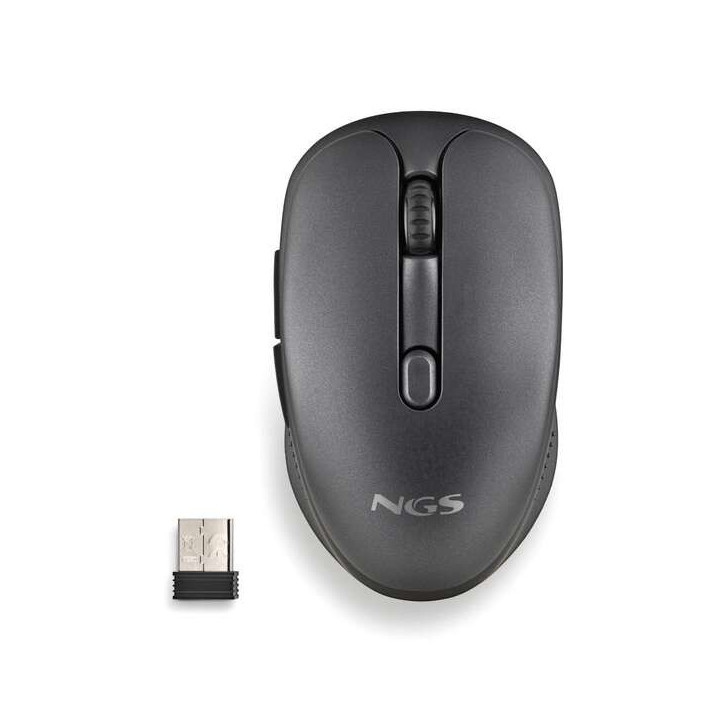 NGS Evo Rust Black Raton Inalambrico USB 1600dpi - 5 Botones - Recargable - Uso Diestro