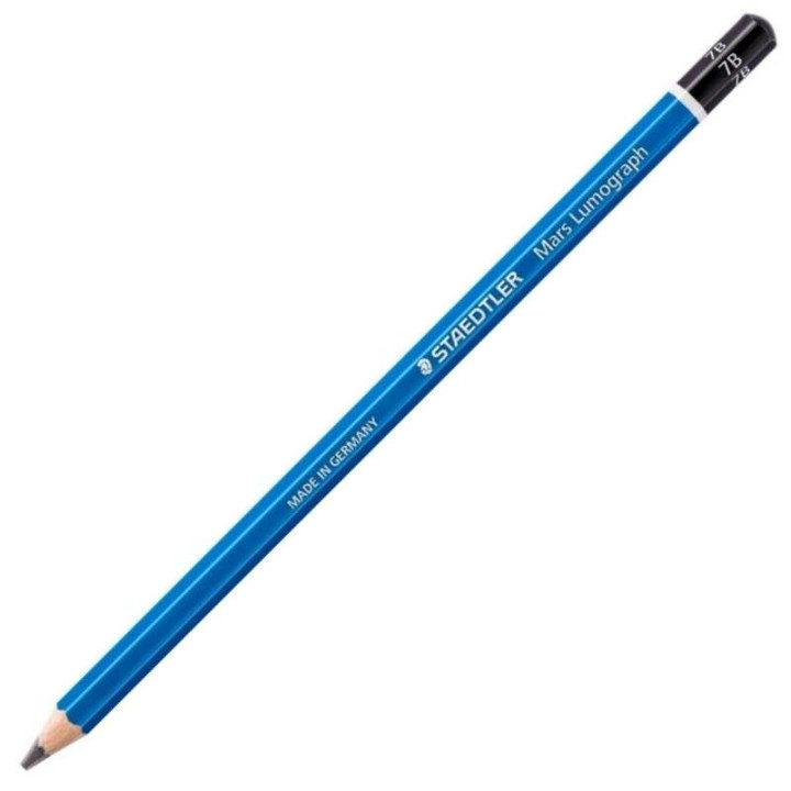 Staedtler Mars Lumograph 100 Lapiz de Grafito Hexagonal - Mina 7B Ultrarresistente de 3.6mm - Madera de Bosques Sostenibles - C