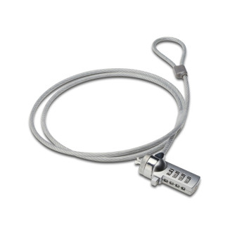 Ewent EW1241 Candado para Portatil con Combinacion - cable 1.5m - Color Plata