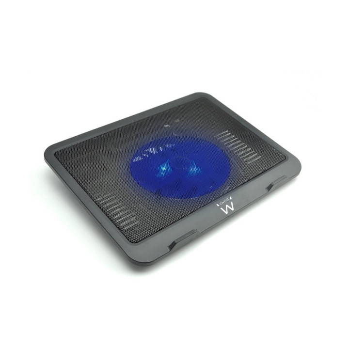 Ewent Soporte para Portatil - 1 Ventilador Silencioso hasta 15.6" - Color Negro